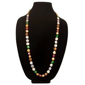 Lucas Lameth LUC 925 CN Multi-Color Freshwater Pearl Sterling Silver Necklace
